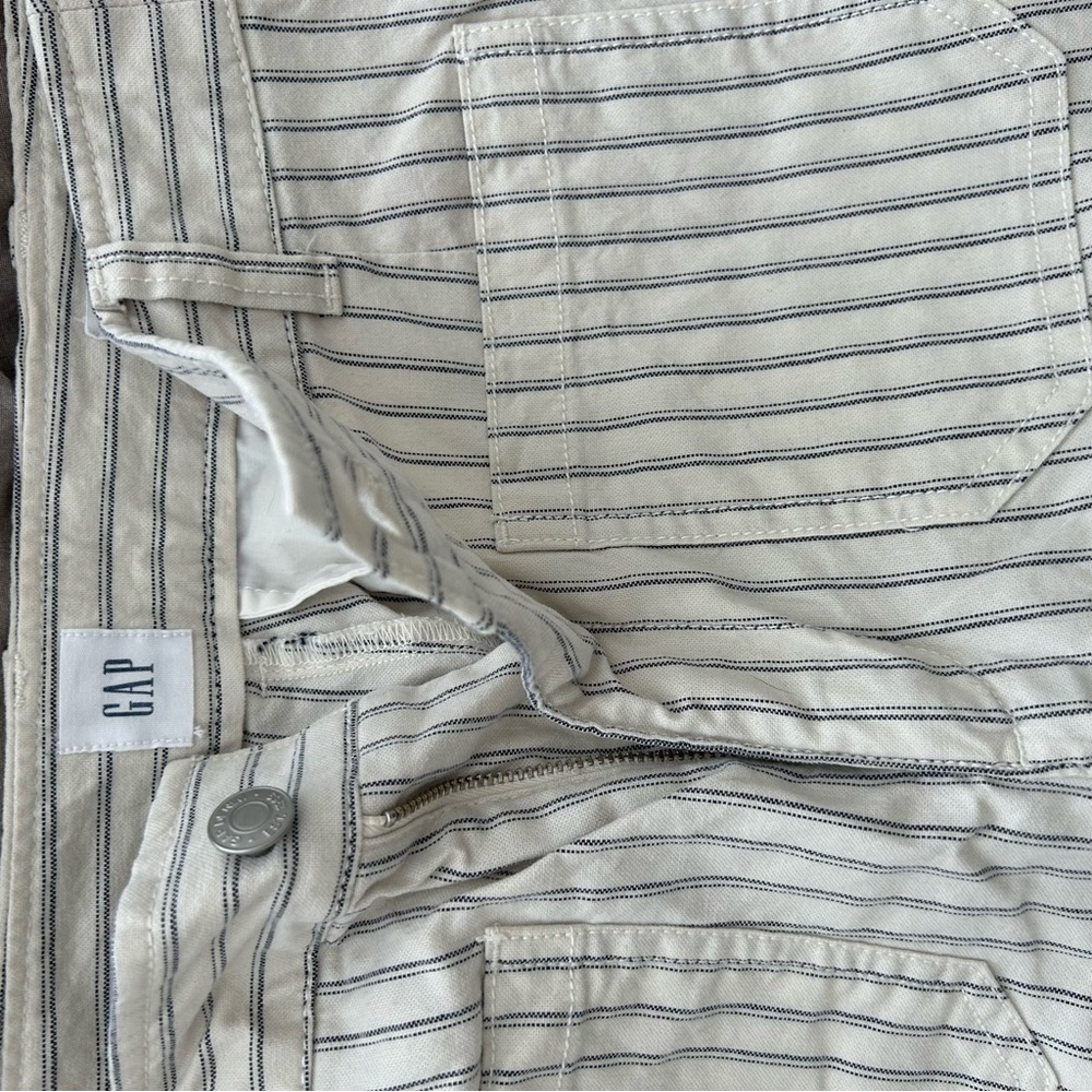 GAP Stripe High Rise Wide Leg Crop Pants - Picture 8 of 13